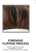 Allbell Magique Short Wavy Wig Bob Curly Wig With Bangs Dirty Orange Lolita Wigs Natural Synthetic Wig For Woman Heat Resistant