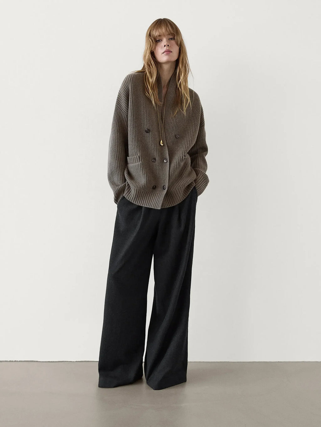 Ethereal costume 2025 massidutti spring new style of Old Money Wind Casual British Soft Double-Breasted V-Neck Knitted Cardigan