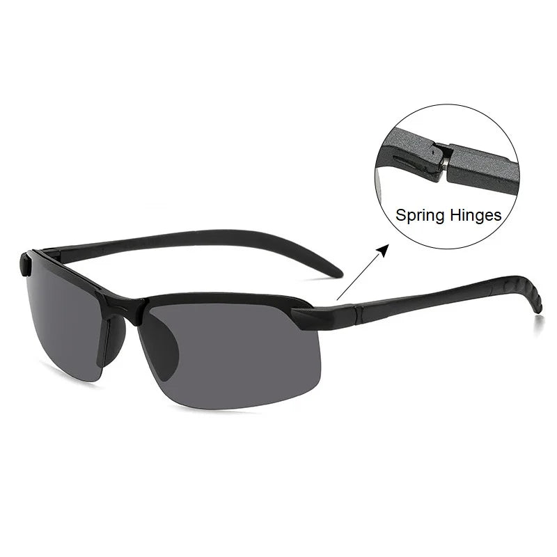 1/2PCS Night Vision Glasses Men Anti-Glare Driving Goggle Half Frame Polarized Sunglasses for Driver UV400 Day and Night Glasses