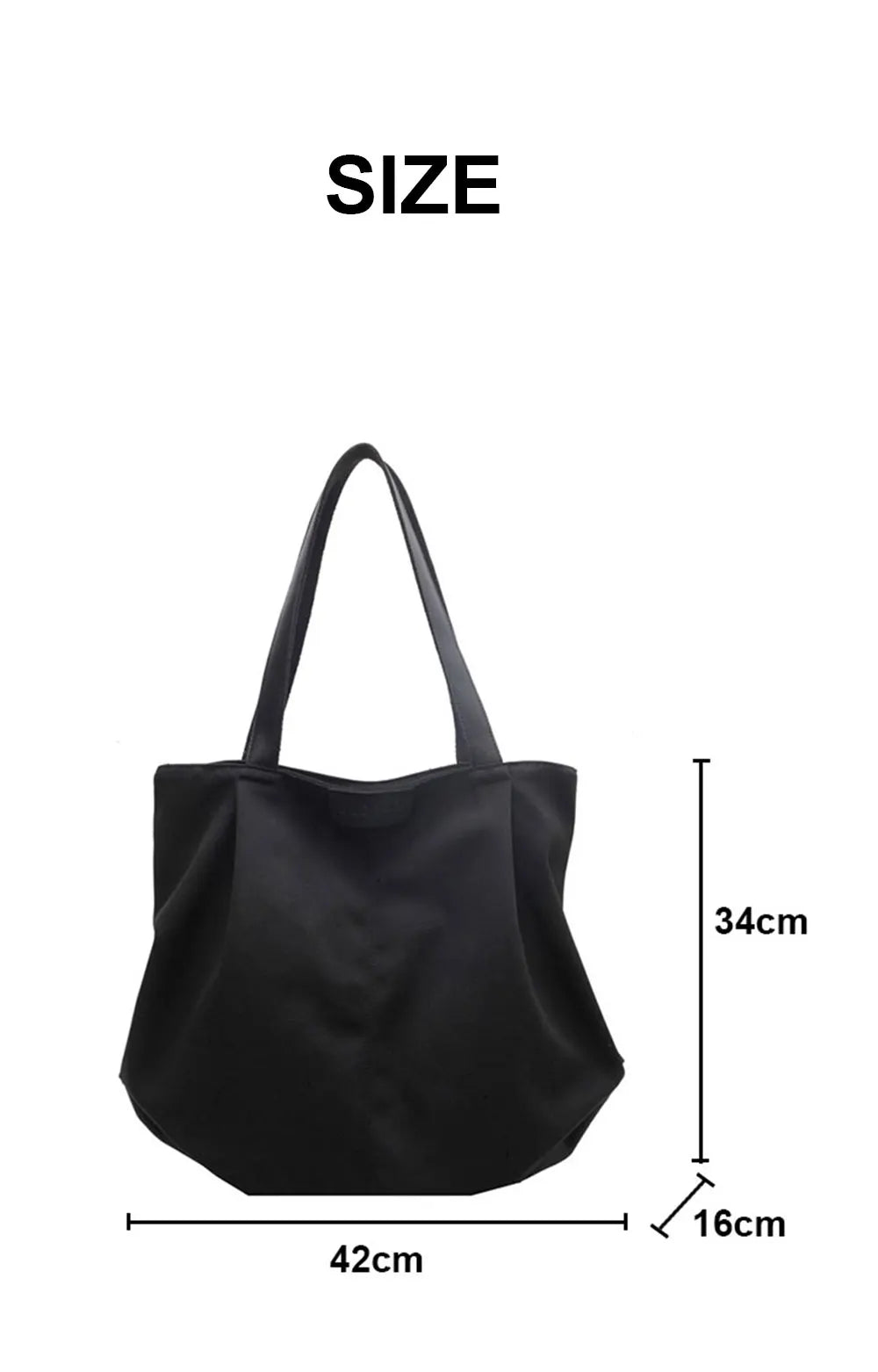 Casual Women's Bag New Large Capacity Canvas Tote Bag Lightweight Women Shoulder Bags Simple Style Female Handbags HJ8396