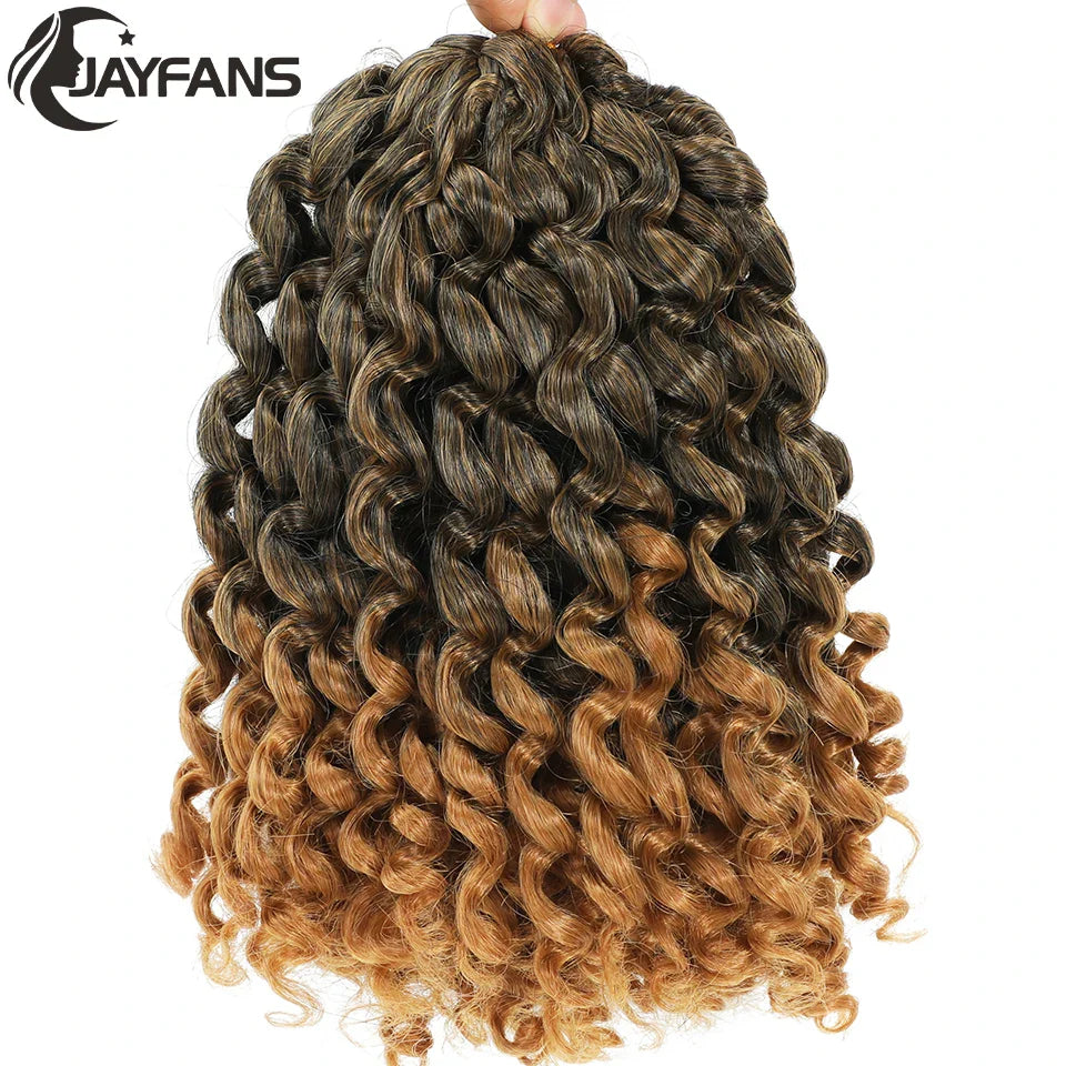 1- 5 Packs 8 inch Jumpy Wand Curl Jamaican Bounce Crochet Hair Natural Black Wand Curls Crochet Hair Short Curly Crochet Braids