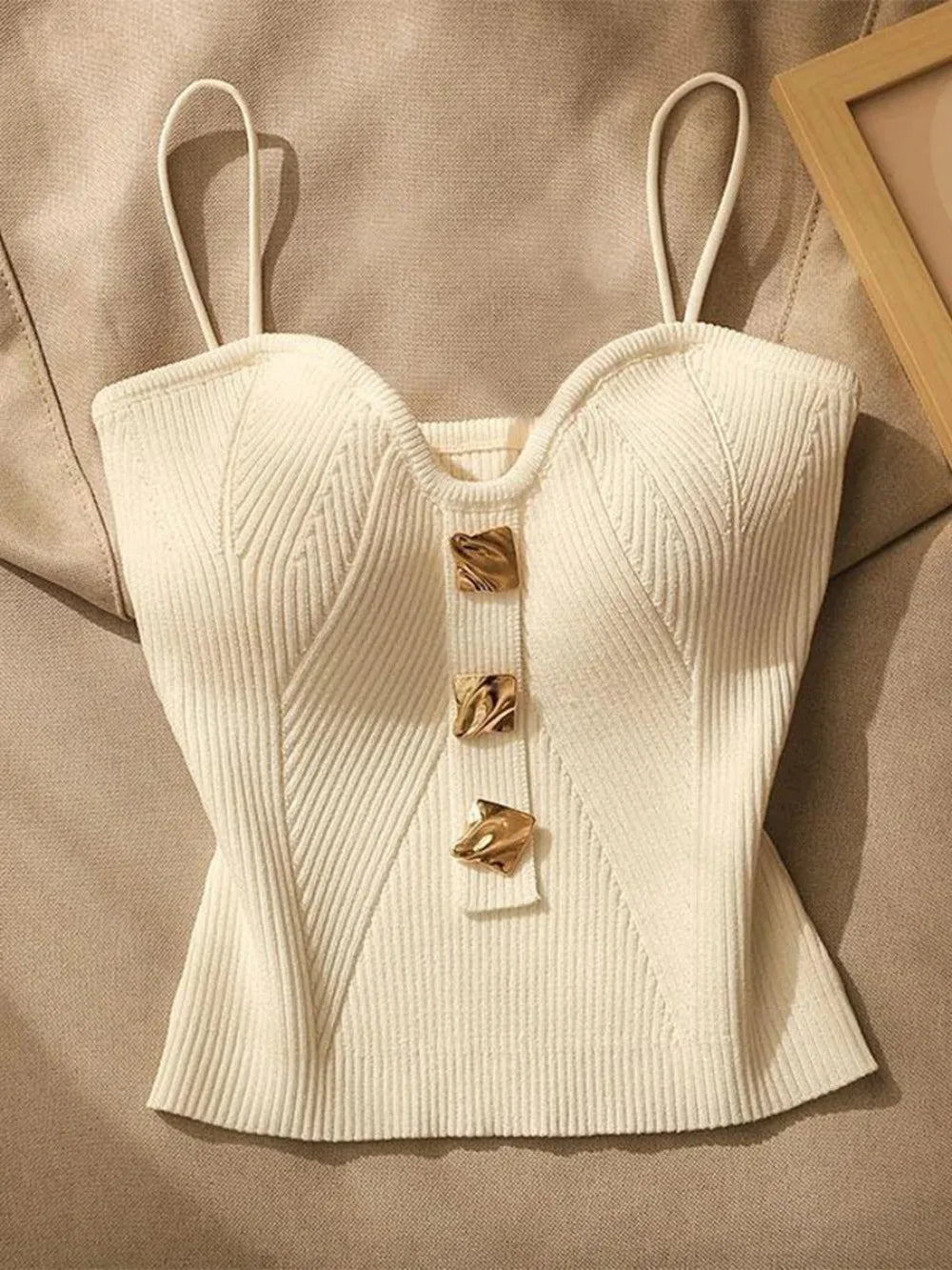 1 Piece Summer New Upscale Small Perfume Style Knitted Chest Halter Undershirt Undershirt inside the WOMEN'S External Wear Sleev