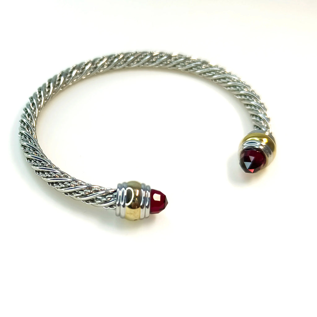 1PC Cable Bracelet for Women Gemstone Open Cuff Bracelet Bangle Bracelet Pearl Bracelet for Girls Best Gift for Women Friend