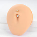 10pcs/lot Titanium CZ Crystal Belly Button Ring Navel Bar Piercing 6/8/10/12mm Belly Nombril Piercing Sexy Jewelry for Women 14G