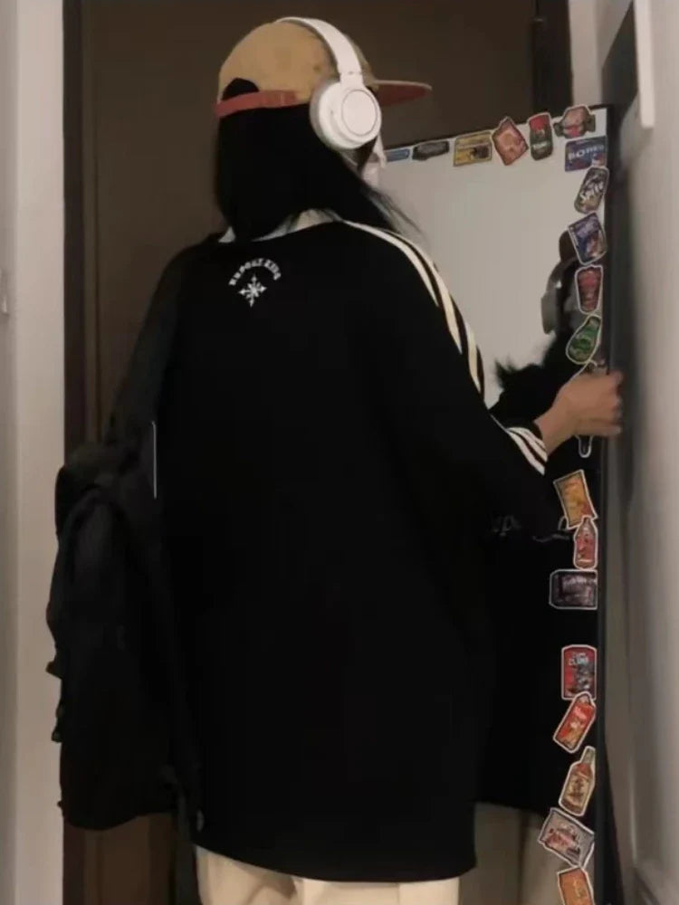 2024 Y2K Oversized Jersey T-shirt Women Summer New Vintage Short Sleeve V-neck Loose Sports Tops Hip Hop Streetwear Letter Tees