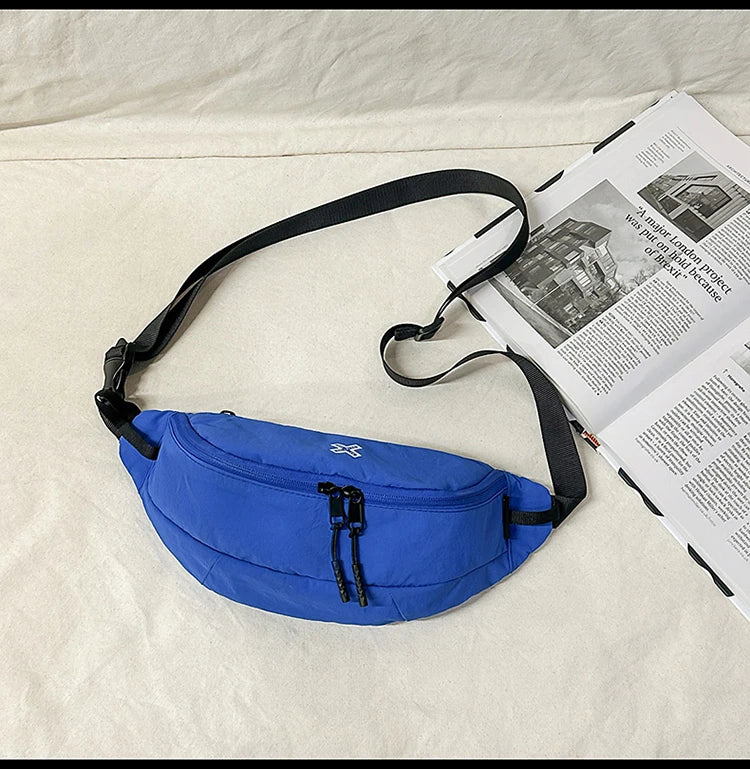 Casual Waterproof Chest Bags Large Capacity Crossbody Bags Korean Fashion Waist Bag Fanny Pack for Women Men's Travel Bag Banana