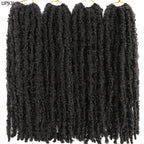 Butterfly Locs Crochet Hair 12 inch Handmade Butterfly Soft Locs Crochet Hair Extensions Synthetic Braiding Hair 12Strands/pack