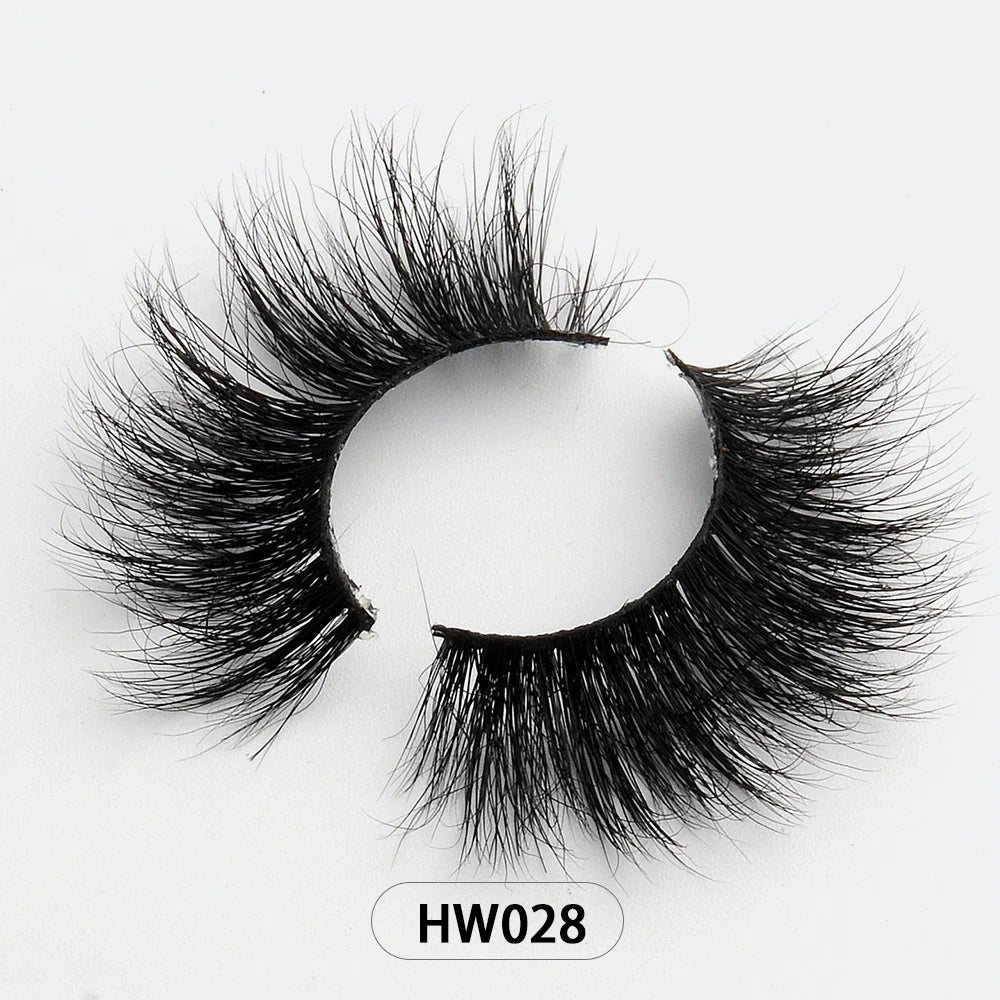 Dropshipping 15-18mm 3D Resuable Dramatic Wispy Mink Fake Eyelashes Makeup Strip False Lashes With Free Eyelash Packaging Boxes