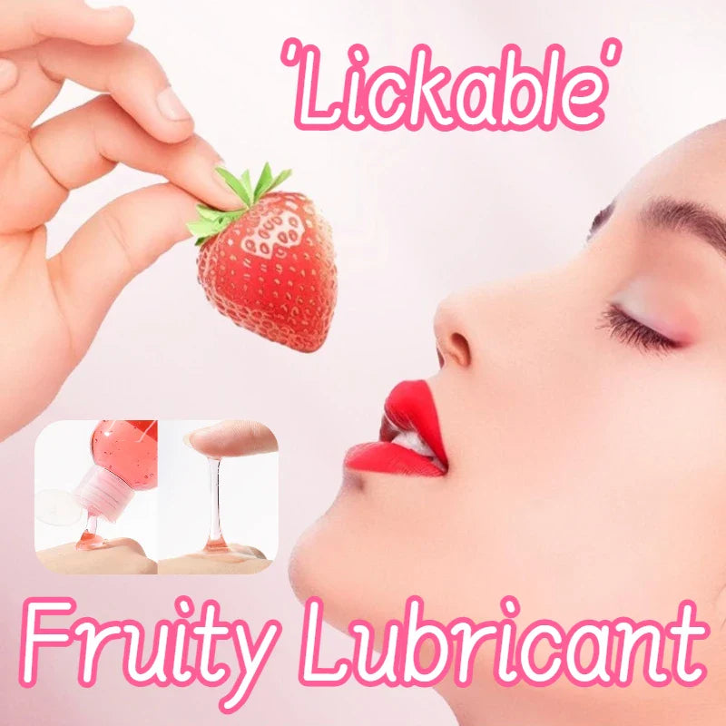 100/200ML Lickable Fruity Flavor Lubricant Oral Sex Strawberry Lubricating Fluid for Adult Sex Toys Vaginal Anal Lubrication 18+