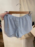 Blue Striped Tank Shorts Pajama Set Women Summer Sleeveless Crop Top+Elastic Waist Straight Short Pant Cotton Home 2 Piece Sets