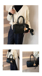2025 new high-end luxury designer Boston handbag female niche retro fashion all-match pillow bag shoulder messenger bag trend