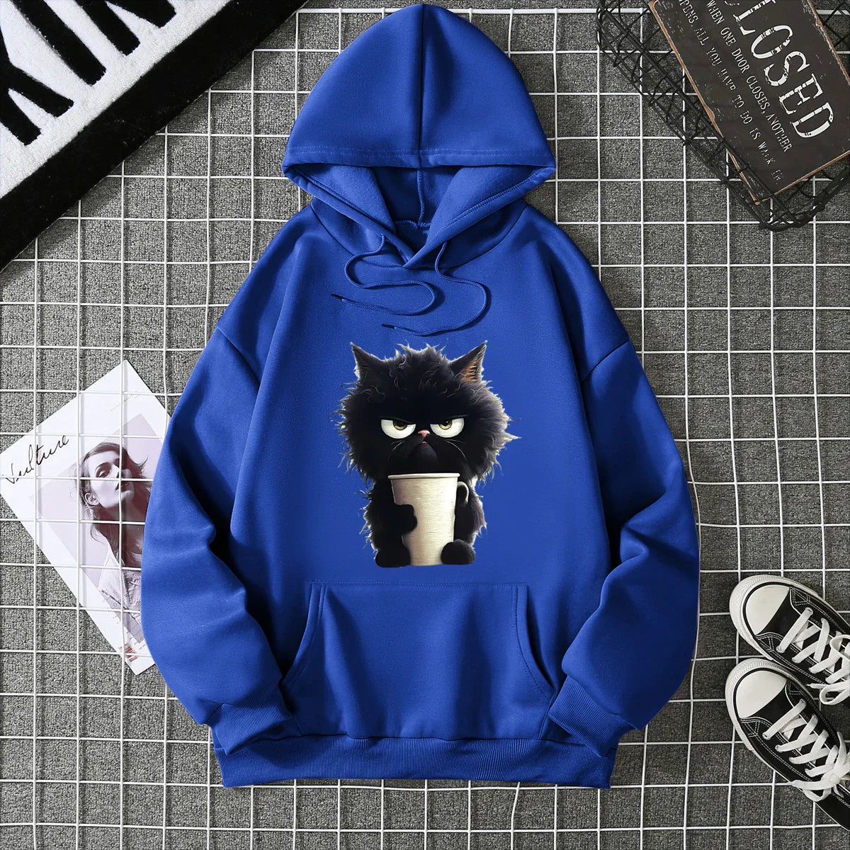 2025 Winter New Women's Hoodie High Street Unisex style Double Pockets Sweatshirts Outerwear Plus-Size Women's Clothing CYXX236