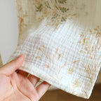 2025 New Spring and Autumn Women's Pajama Set 100% Cotton Crepe Printed Long Sleeve Pants Two Piece Home Suit Set Sleepwear