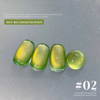 1-3pcs PSK 2025 New Whitening Purple Glass Beads Starry Crystal Nail Art Purple Glass Bead Cat Eye Gel Nail Polish Nail Supplies