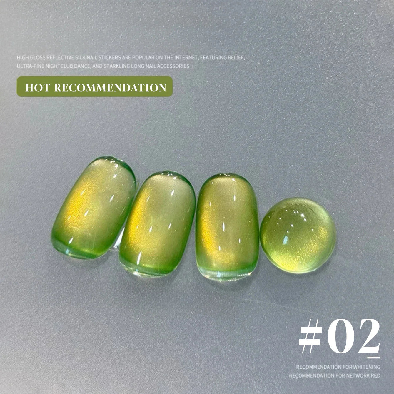 1-3pcs PSK 2025 New Whitening Purple Glass Beads Starry Crystal Nail Art Purple Glass Bead Cat Eye Gel Nail Polish Nail Supplies