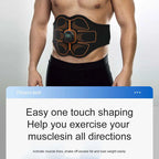 Abs Trainer EMS Abdominal Muscle Stimulator Electric Toning Belt USB Recharge Waist Belly Weight Loss Home Gym Fitness Equiment