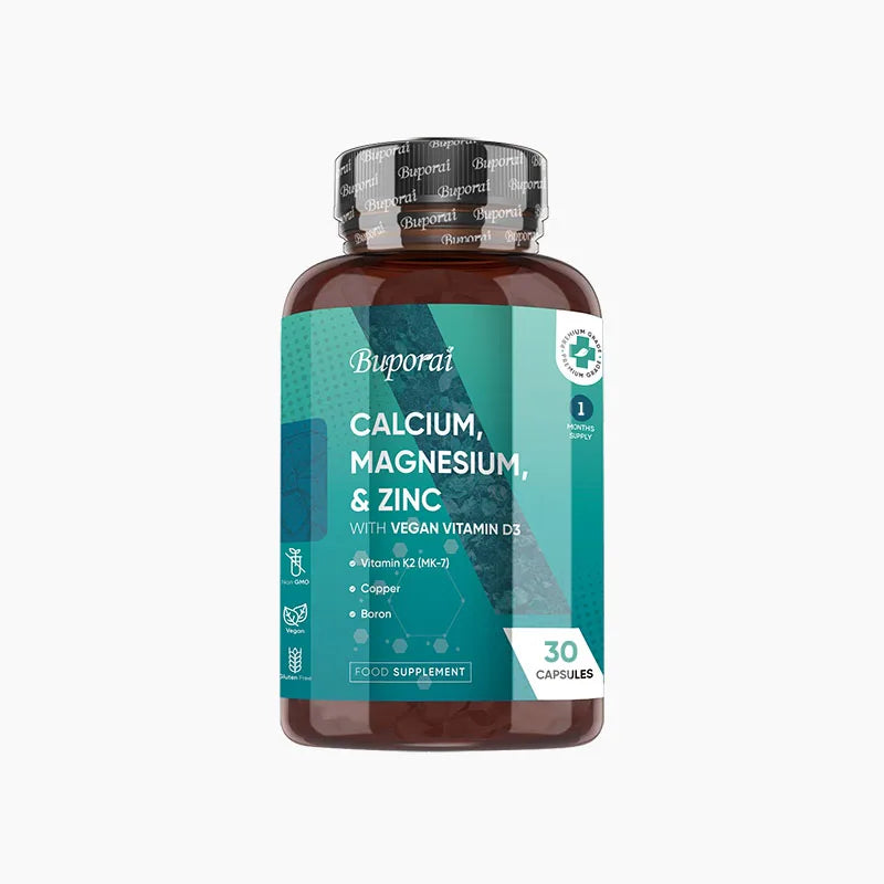 Calcium, Magnesium, Zinc and Vitamin D Supplement - Supports Immune System and Bone Health and Enhances Nutrient Absorption