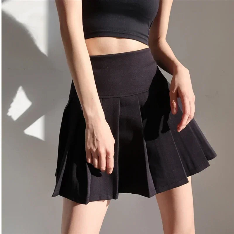 American School Y2k Style Summer Short Pleated Skirt For Women 2024 High Waist Sexy Hotsweet Mini Skirts Female