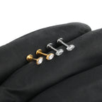 1PC Titanium Zircon Star Flower Labret Piercing for Women Cartilage Tragus Daith Helix Stud Earring Body Jewelry