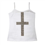 Emo Kpop Goth Baby Tees Women 90s Vintage Clothing T-shirts Kawaii Girl Harajuku Cross Hot Stamping Y2k Clothes Streetwear