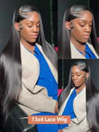 Bone Straight 13x4 Lace Frontal Wig For Women 5x5 Glueless Invisi-Drawstring Black Human Hair Wig 13X6 Lace Front Wig Human Hair