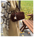 2025 new high-end luxury designer Boston handbag female niche retro fashion all-match pillow bag shoulder messenger bag trend