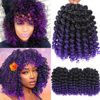 1- 5 Packs 8 inch Jumpy Wand Curl Jamaican Bounce Crochet Hair Natural Black Wand Curls Crochet Hair Short Curly Crochet Braids