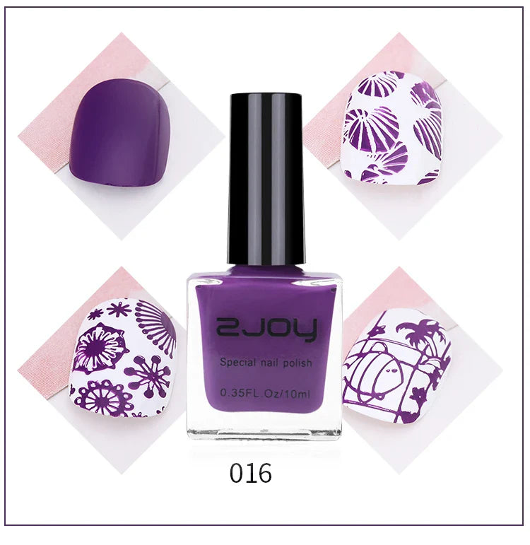 Black White Nail Art Stamping Polish 10ml 30 Colors Stamping Plates Polish Stamping Gel No Smudge Top Oil Colorful Nail Varnish