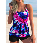 2024 Women's Sexy New Swimsuits Plus Size Printed Beachwear Summer Beach Ladies Casual Fashion Tankini Swim Wear