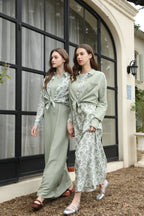 AS 2025 spring summer linen shirt + dress collection high quality print linen and knitting cardigan woman outfit