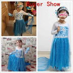 Elsa Dress for Girls 3-10Y Birthday Role Elsa Princess Dress For Kids Halloween 2024 Carnival Easter Party Cosplay Girls Costume