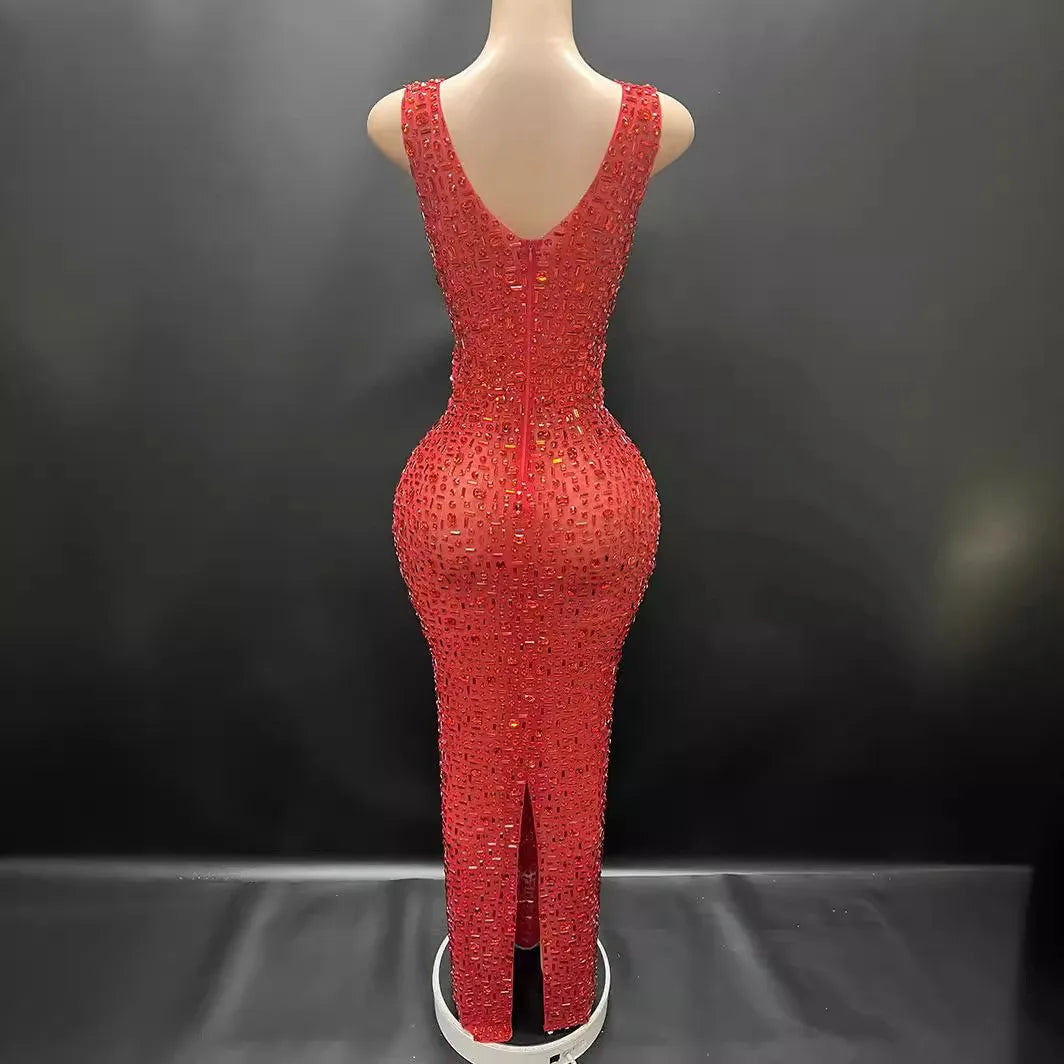 Diamonds Wedding Dress for Women Goddess Senior Photoshoot Props Homecoming Celebrate Birthday party dress New Year's Dress