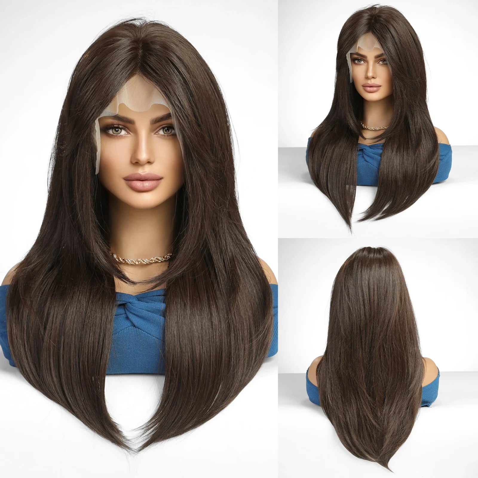 13x6 Lace Front Wig Blonde Wave Synthetic Wigs for Women Daily Party Cosplay Use Heat Resistant Fiber Hair