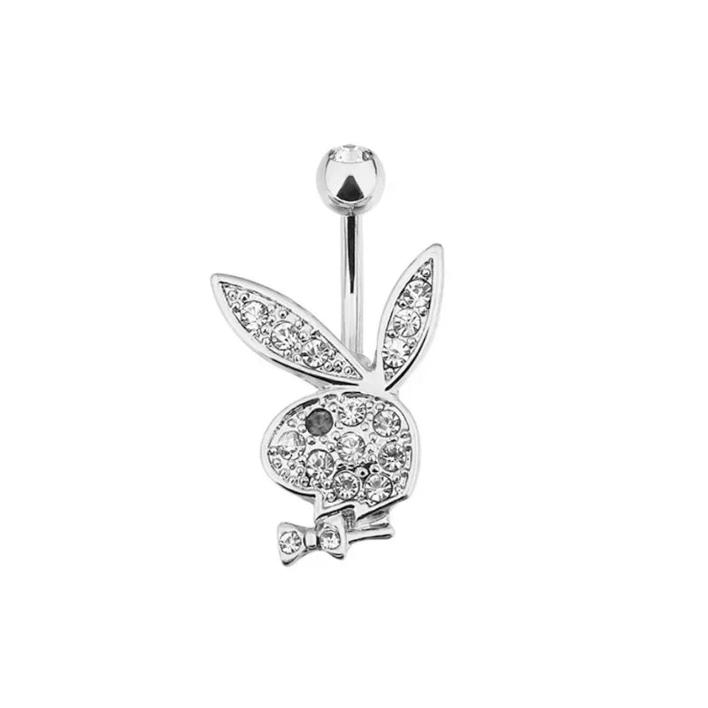 Belly Button Rings for Women Bunny Navel rings Gold color Rabbit Belly Rings Gem stone Belly Piercing Jewelry Body Jewelry