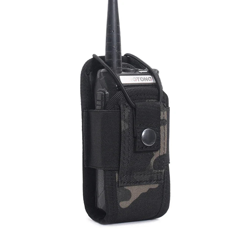 1pc Tactical Radio Walkie Talkie Pouch Magazine Waist Bag Holder Pack Airsoft Hunting Camping Interphone Holster Bag