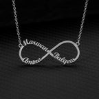 Custom Double Heart Two Names Infinity Necklaces For Women Stainless Steel Customized Necklace Pendant Personalized Jewelry Gift