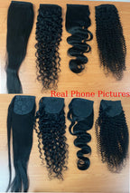 100G Ponytail Human Hair Extensions Straight Wrap Around Horsetail 100% Remy Human Hair 10"-32" Ponytail Extension for Women