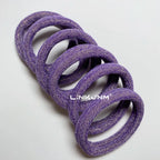 6PCS Women Glitter Hair Scrunchies Girls Elastic Hair Rubber Bands Hair Holder/Gum Hair Accessories Ponytail Hair Holders