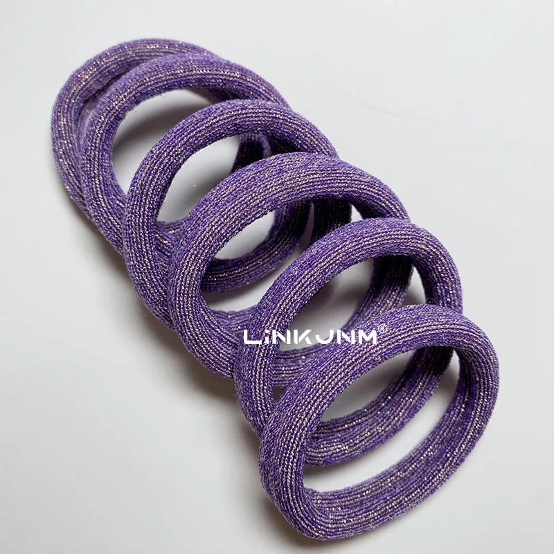 6PCS Women Glitter Hair Scrunchies Girls Elastic Hair Rubber Bands Hair Holder/Gum Hair Accessories Ponytail Hair Holders