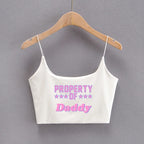 DADDY'S GIRL Pink Letters Hot Tops for Women Sexy Tank Top Women's Outerwear Cute Tops New Fashion Female Clothes Women Clothing