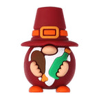 5/10/20pcs Thanksgiving Silicone Beads 3D Pumpkin Turkey  Focal Beads for Jewelry Lanyards Keychain Bracelet Making Pen Decor