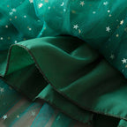 2025 Red Christmas Dress for Baby Girls Winter Long Sleeve Mesh Dresses for 3-8Yrs Kid Star Sequin Birthday Party Princess Dress