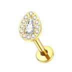 1PC Titanium Zircon Star Flower Labret Piercing for Women Cartilage Tragus Daith Helix Stud Earring Body Jewelry