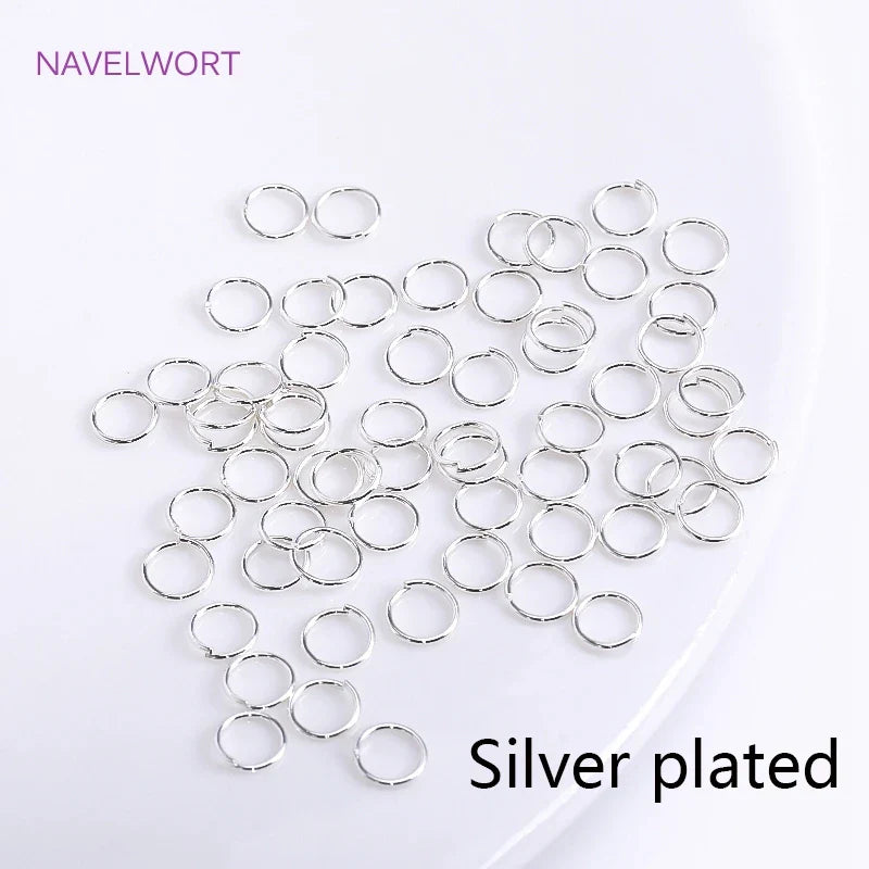 18K Gold Plated Split Rings Connecting Ring Brass Open Jump Rings Accessories For Jewelry DIY Jewelry Material Wholesale