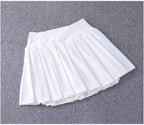 2024 New Best-Selling Pleated Nylon Spandex High Waisted Pocket Skirt With Anti Glare A-Line Sports Tennis Skirt