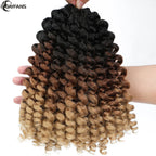 1- 5 Packs 8 inch Jumpy Wand Curl Jamaican Bounce Crochet Hair Natural Black Wand Curls Crochet Hair Short Curly Crochet Braids