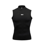 Compression Shirt Men Summer Sportswear Running Vest Elastic Quick Dry Sport Sleeveless Tops Tee Turtleneck Gym Workout Tank Top