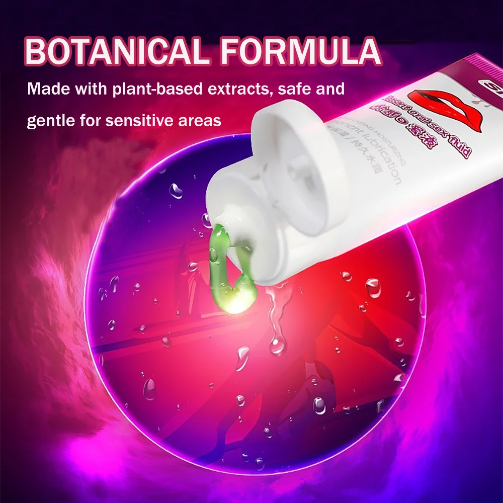 60g Refreshing Oral Lubricant for Couples, Foreplay Lubricant  Enhance Pleasure, Plant-Based Flavour Lube, Non-Sticky