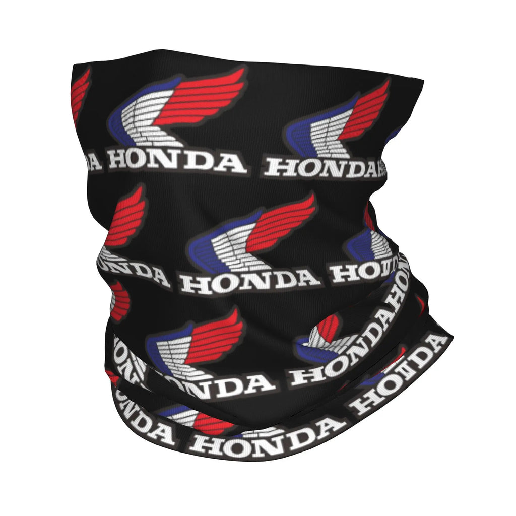 Custom H-Hondaes Motorcycle Rider Winter Headband Neck Warmer Women Men Ski Running Tube Scarf Moto Face Bandana Gaiter