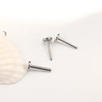 10pcs/lot ASTM F136 Titanium 16G 18G 20G Push In Plug Back Base Stud Earrings Lips Nose Piercing Tragus Body Jewelry Accessories